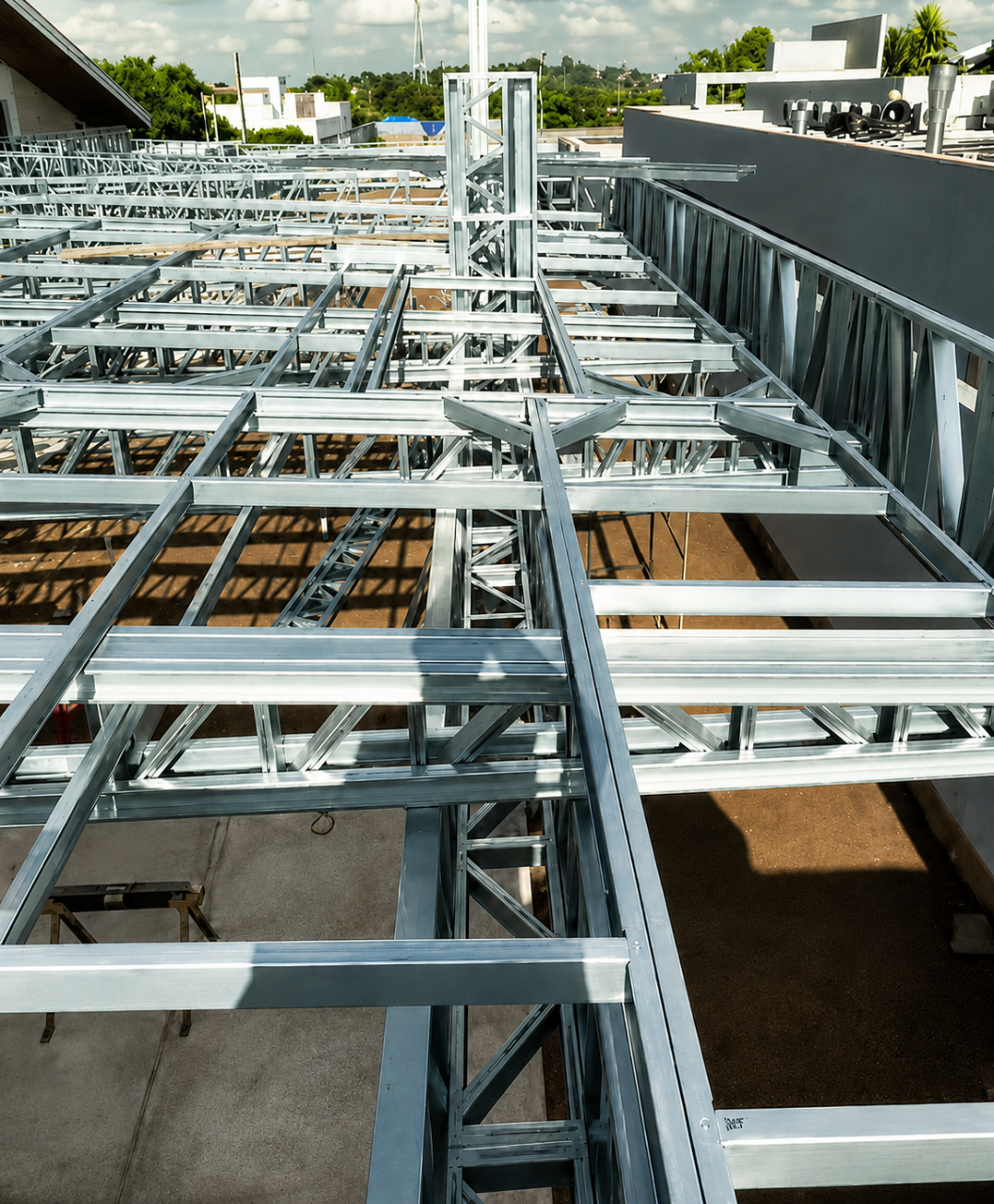 Telhado em Steel Frame executado pela MAFRAME